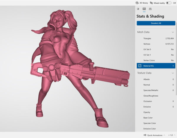 Rebecca CyberPunk Edgerunners Figure 3D Model Ready to Print