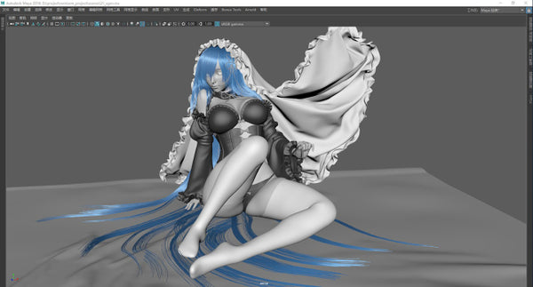 Rem Re Zero Figure 3D Model Ready To Print