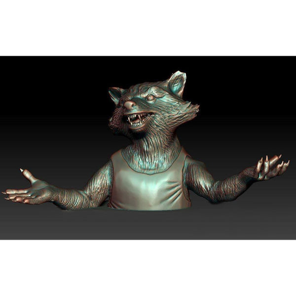 Rocket Raccoon Bust 3D Model Ready to Print STL