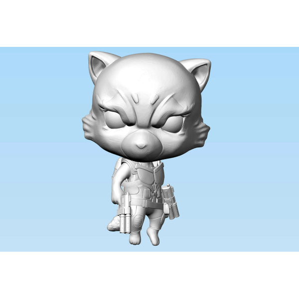 Rocket Raccoon Chibi 3D Model Ready to Print STL