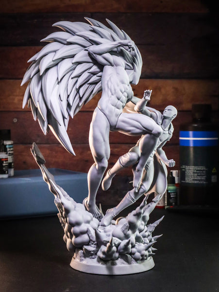 Saitama Vs Boros - One Punch Man 3D Model Ready to Print