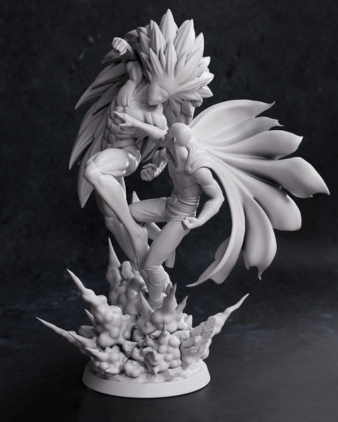 Saitama Vs Boros - One Punch Man 3D Model Ready to Print