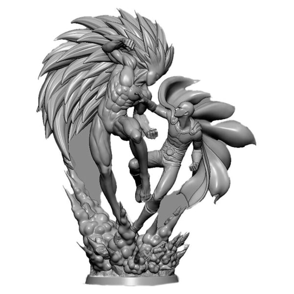 Saitama Vs Boros - One Punch Man 3D Model Ready to Print