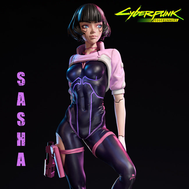 Sasha Cyberpunk Edgerunners 3D Model Ready to Print