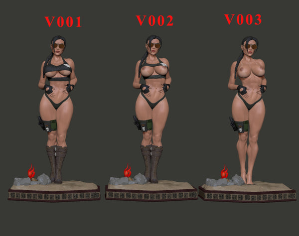 Sexy Lara Croft Cosplay Statue 3D Model STL Ready to Print