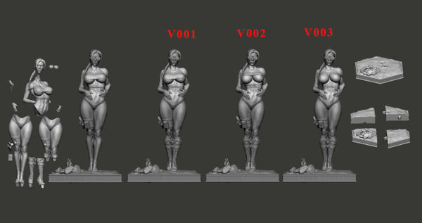 Sexy Lara Croft Cosplay Statue 3D Model STL Ready to Print