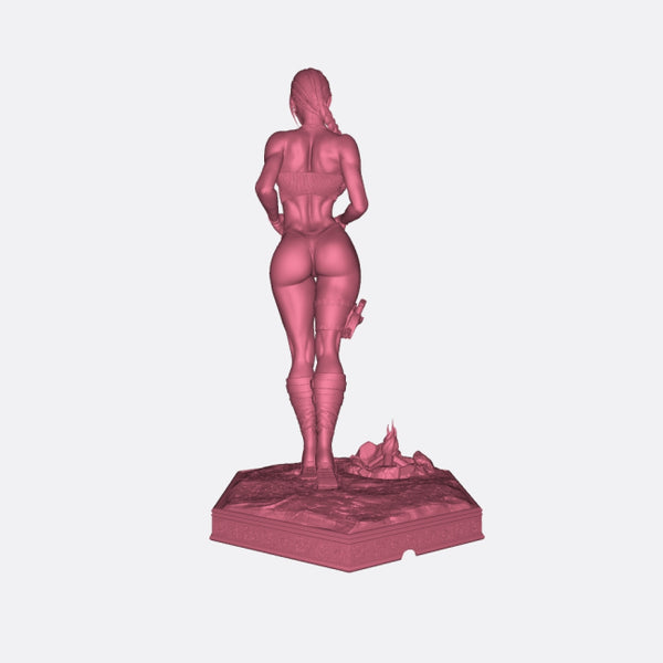 Sexy Lara Croft Cosplay Statue 3D Model STL Ready to Print