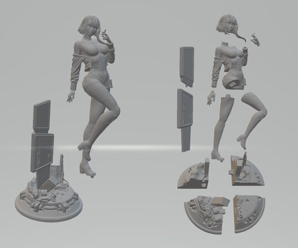 Sexy Lucy CyberPunk Edge Runners Figure STL Ready to Print