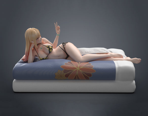 Sexy Marin Kitagawa on Bed 3D Model Ready to Print