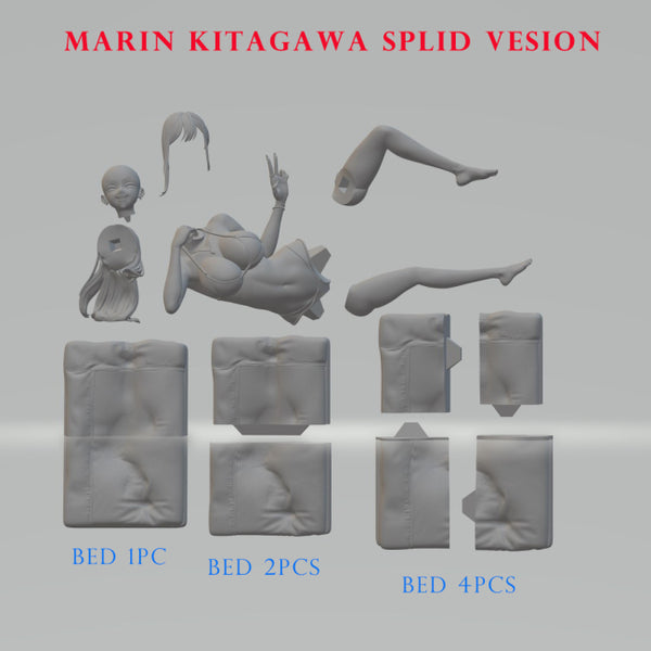 Sexy Marin Kitagawa on Bed 3D Model Ready to Print