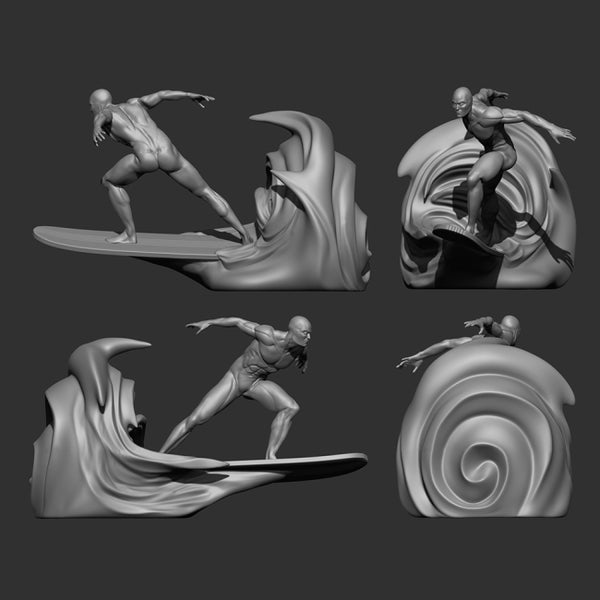 Silver Surfer 3D Model Ready to Print