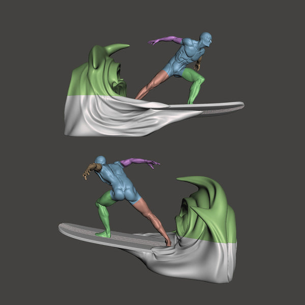Silver Surfer 3D Model Ready to Print