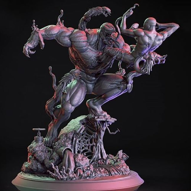 Spiderman vs Venom 3D Model Ready to Print