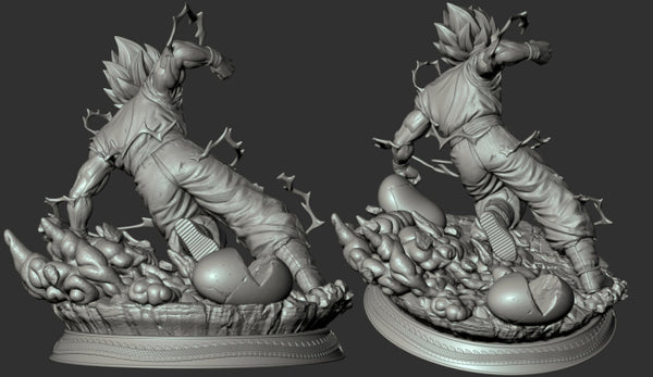 Super Saiyan 3 Goku 3D Model Ready to Print