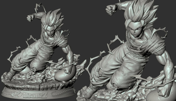 Super Saiyan 3 Goku 3D Model Ready to Print