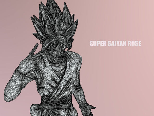 Super Saiyan Rose 3D Model Ready to Print