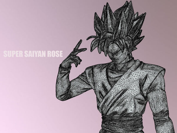 Super Saiyan Rose 3D Model Ready to Print