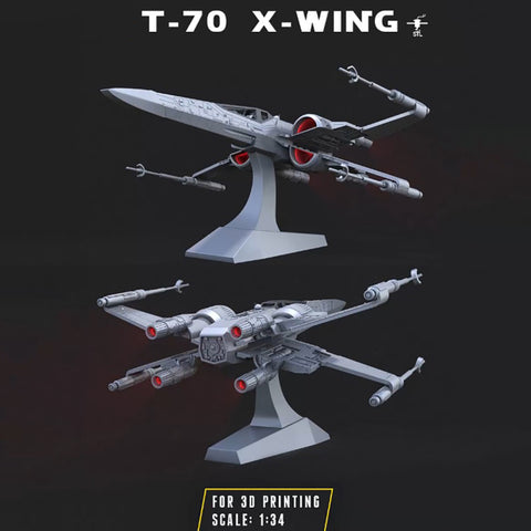 T-70 X-Wing - Star Wars 3D Model Ready to Print
