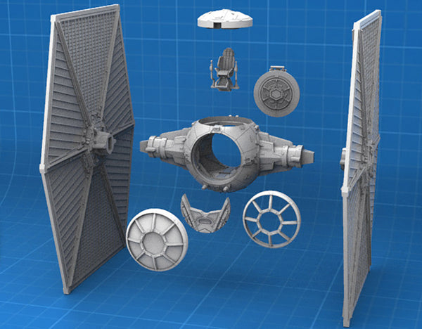 TIE Fighter - Star Wars 3D Model Ready to Print