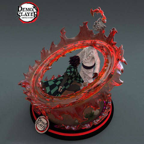 Tanjiro vs Rui - Demon Slayer 3D Model Ready to Print