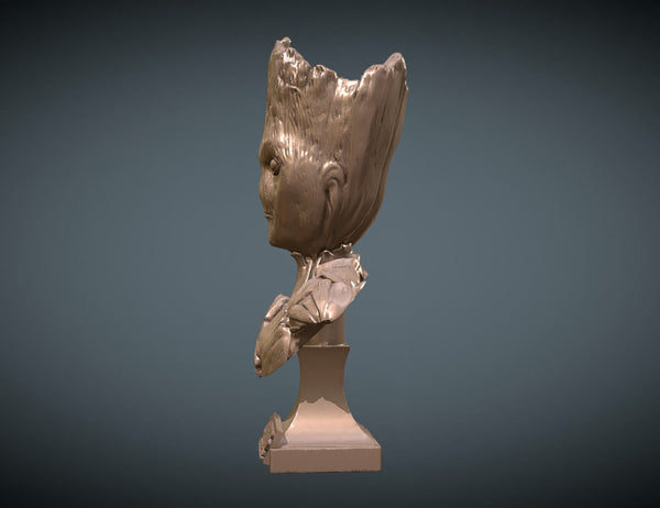 Teen Groot Bust 3D Model Ready to Print STL