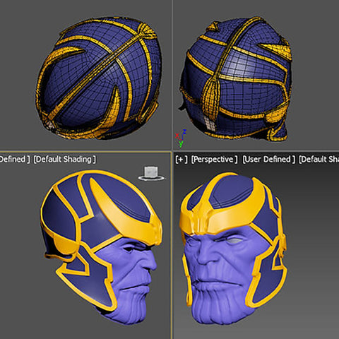 Thanos Face and Helmet 3D Model Ready to Print
