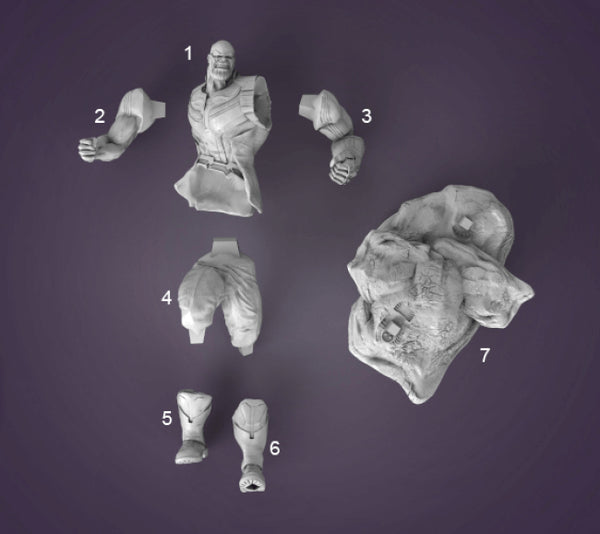 Thanos Marvel Sculptures 3D Model Ready to Print