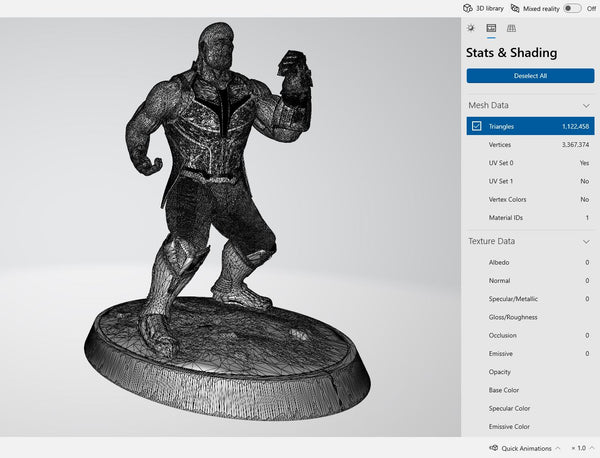 Thanos Statues 3D Model Ready to Print