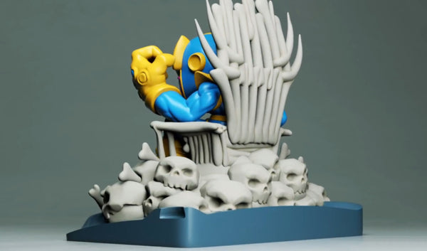 Thanos on Throne Chibi 3D Model Ready to Print