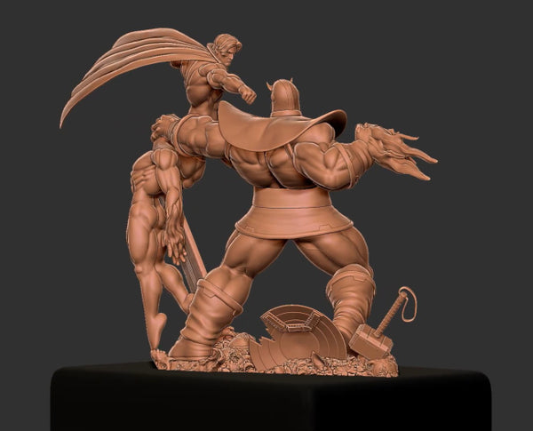 Thanos vs Adam Warlock vs Silver Surfer Diorama 3D Model Ready to Print