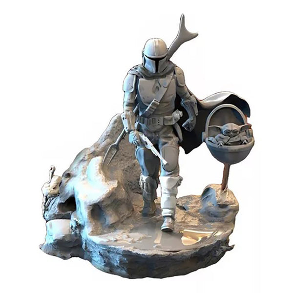 The Mandalorian and Baby Yoda 3D Model Ready to Print