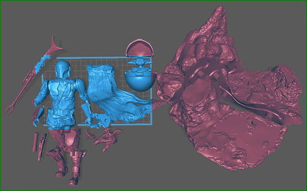 The Mandalorian and Baby Yoda 3D Model Ready to Print