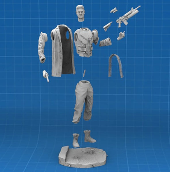 The Punisher Figurines 3D Model Ready to Print