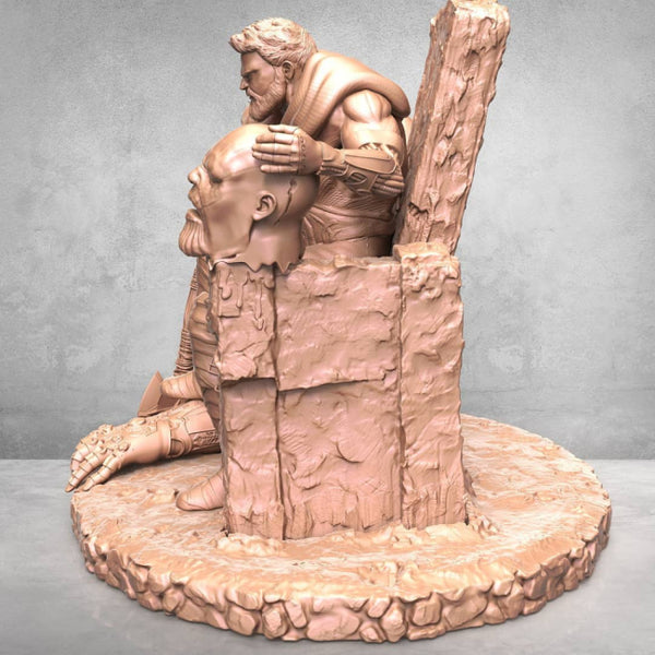 Thor in the Throne 3D Model Ready to Print