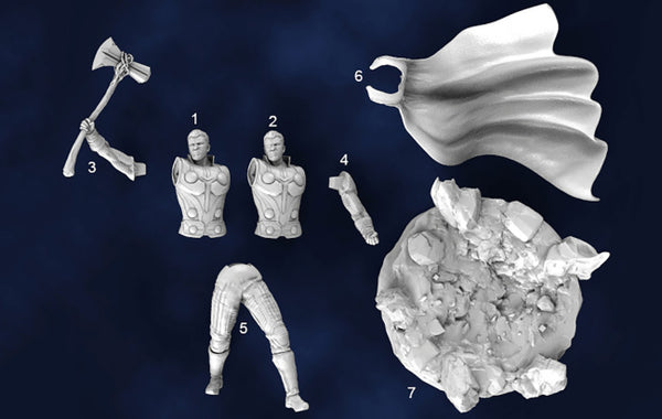 Thor with Stormbreaker 3D Model Ready to Print