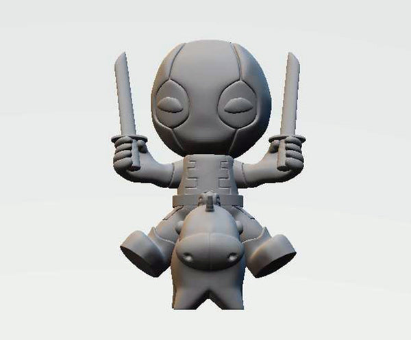 Unicorn Deadpool 3D Model Ready to Print STL