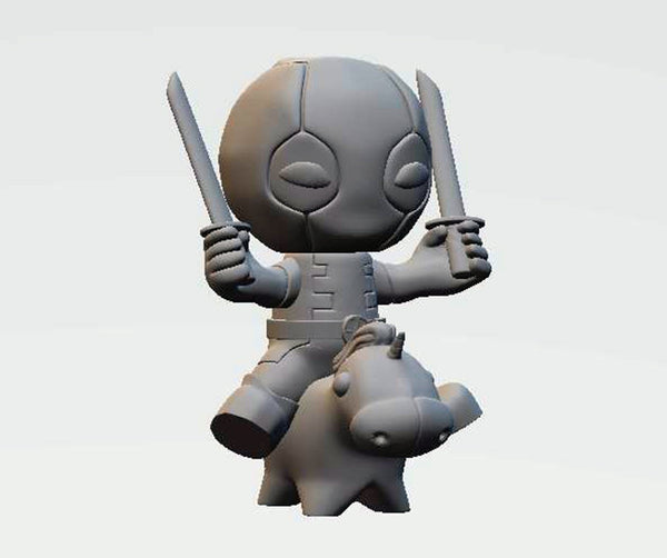 Unicorn Deadpool 3D Model Ready to Print STL