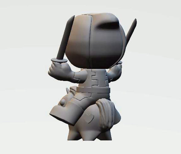 Unicorn Deadpool 3D Model Ready to Print STL