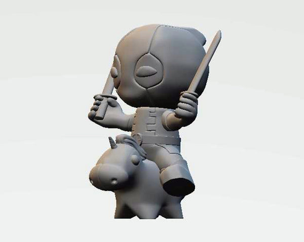 Unicorn Deadpool 3D Model Ready to Print STL