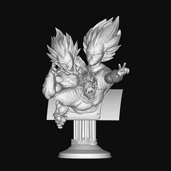 Vegeta Bust - Dragon Ball Z 3D Model Ready to Print