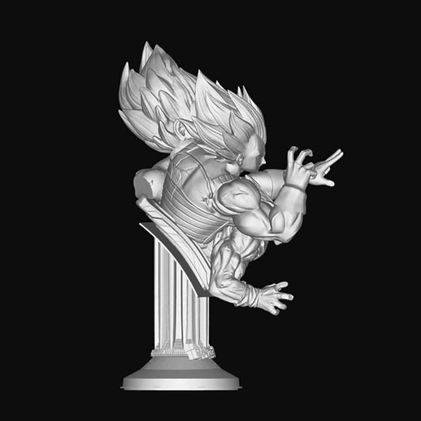 Vegeta Bust - Dragon Ball Z 3D Model Ready to Print