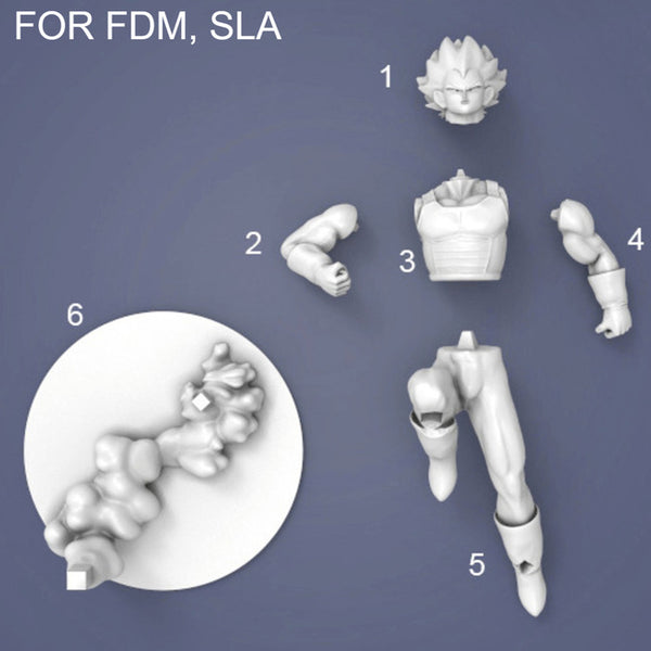 Vegeta Figurine 3D Model Ready to Print