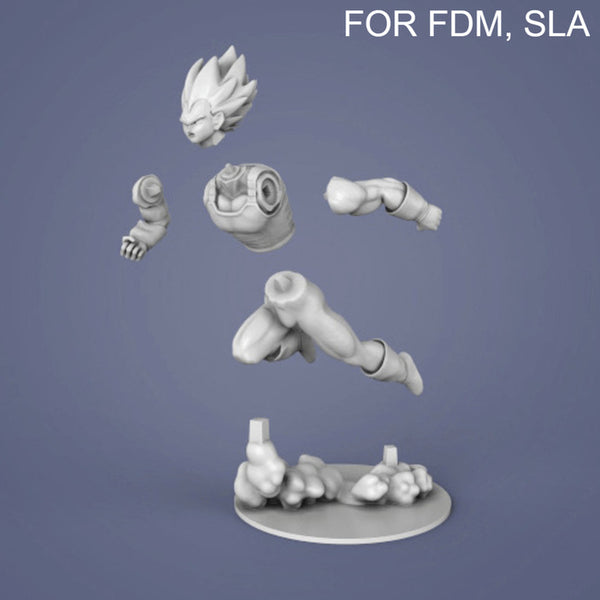 Vegeta Figurine 3D Model Ready to Print
