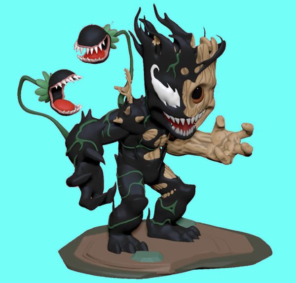 Venom Groot 3D Model Ready to Print STL