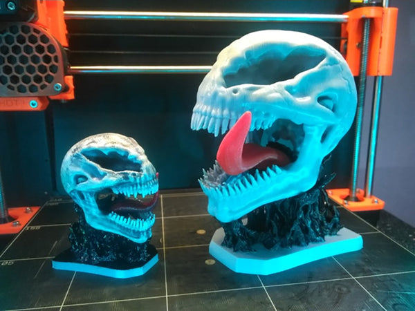 Venom Skull with Base 3D Model Ready to Print