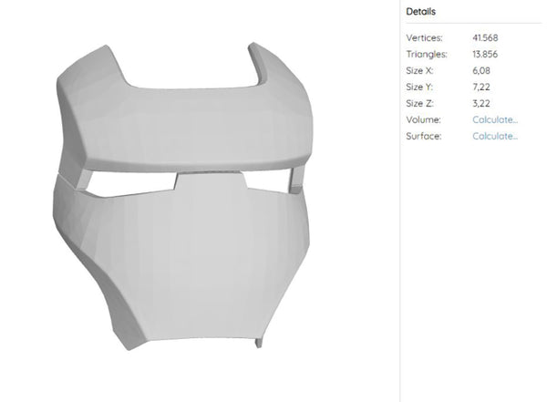 War Machine MK1 Helmet Iron Man Mark 1 3D Model Ready to Print