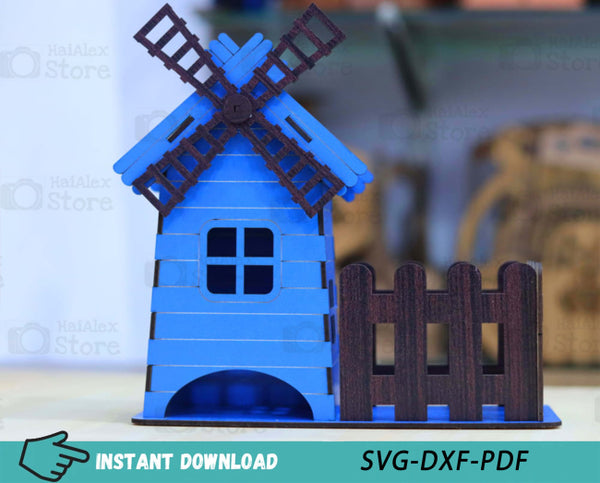 Windmill Tea House MDF 3mm Laser Cut Files