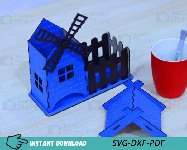 Windmill Tea House MDF 3mm Laser Cut Files