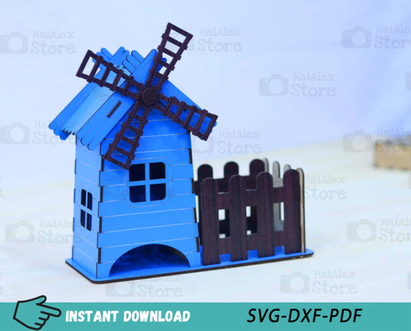 Windmill Tea House MDF 3mm Laser Cut Files