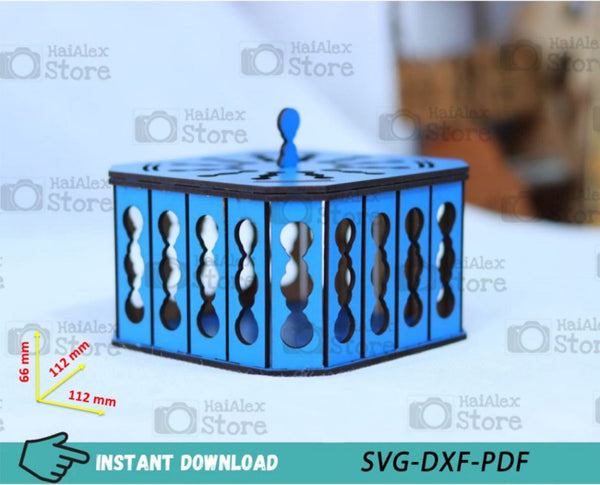 Wood Small Gift Box MDF 3mm Laser Cut Files